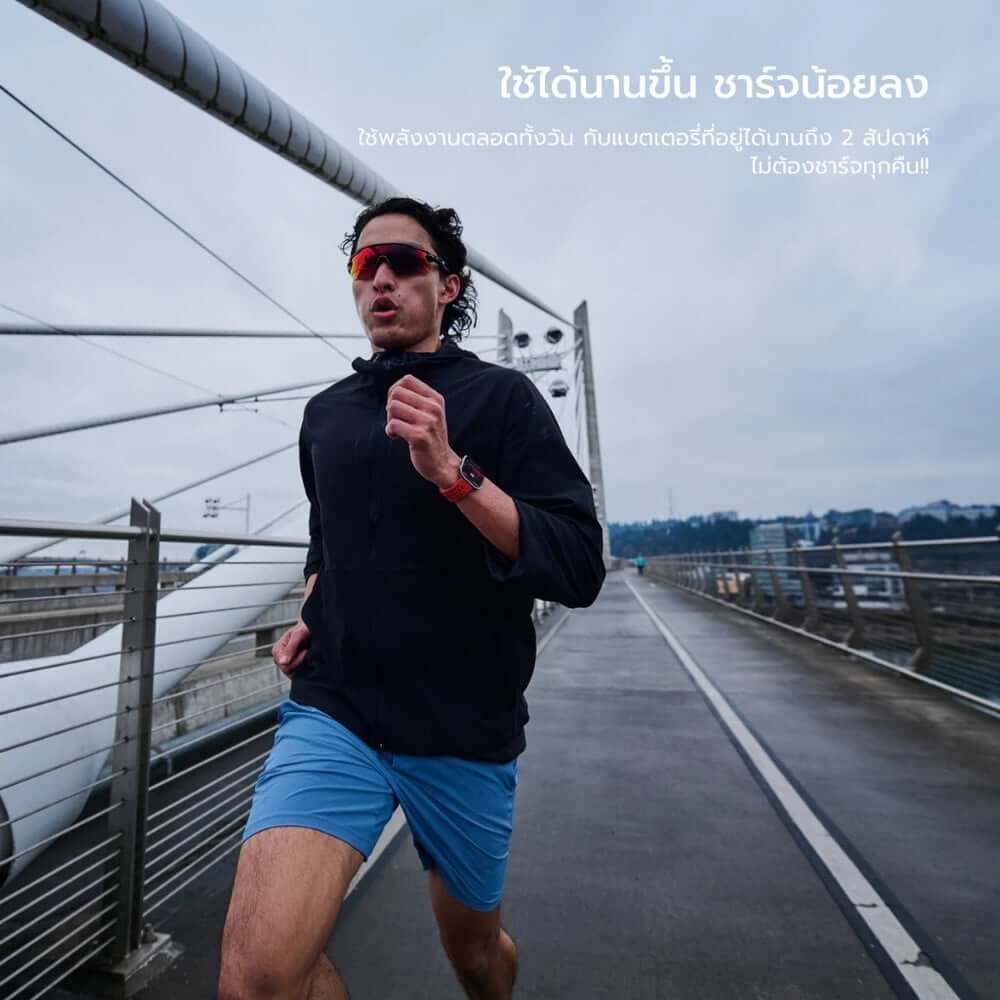 สมาร์ทวอทช์ AMAZFIT BIP 6 หน้าจอ 1.97" AMOLED สี RED